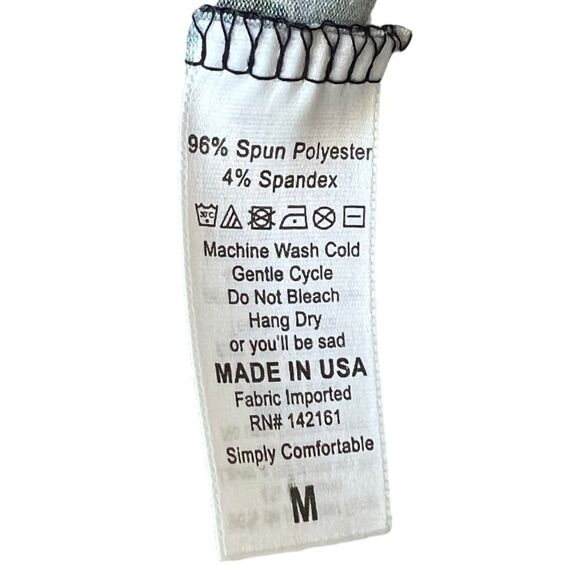 Women's LuLaRoe Julia multicolor blue midi dress casual fresh color size M - Picture 8 of 9